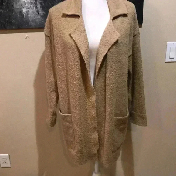 THREAD & SUPPLY Open Front Vita Jacket with Fold Down Collar &Two Side Pockets-S - Picture 3 of 7